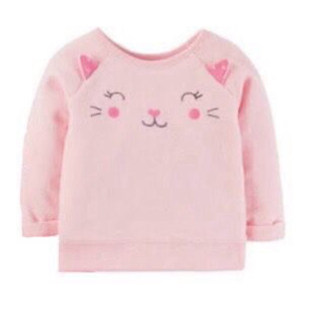 Child of Mine Pink Fleece Cat Sweatshirt